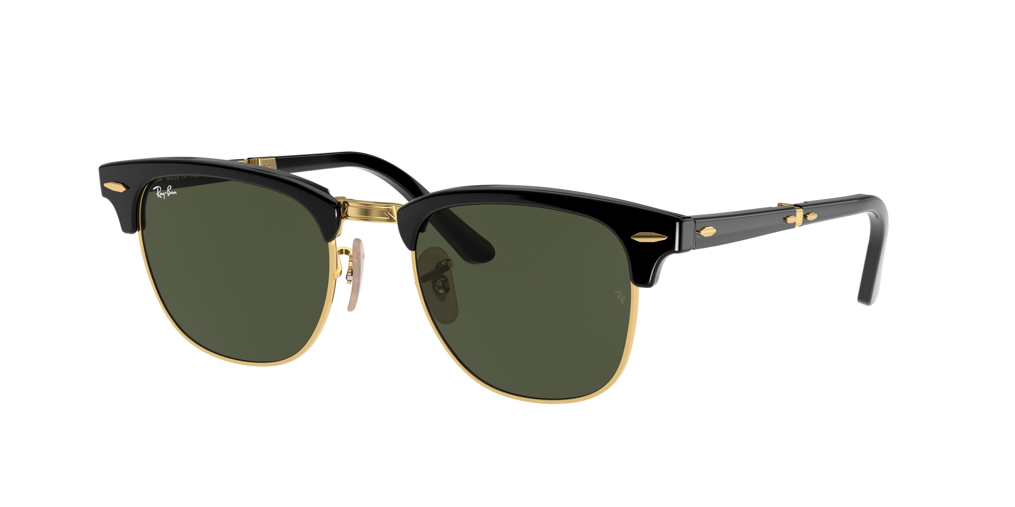 Ray - Ban Unisex RB2176 Clubmaster Folding 901 Aurinkolasit Asetaatti Musta G15 Kyykky Normaali-image